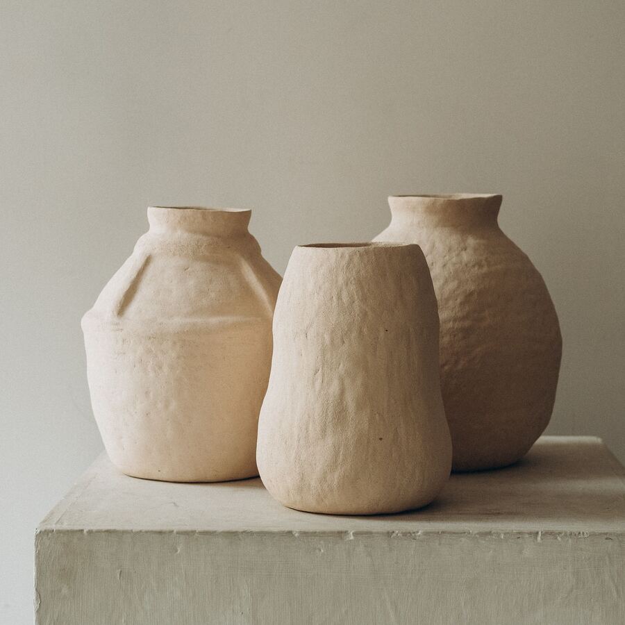 jarron de ceramica rústico